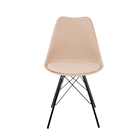 Kit 6 Cadeiras Eames Leda Design Estofada Fendi Tower Preto