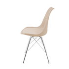 Kit 6 Cadeiras Eames Leda Estofada Fendi Tower Cromado