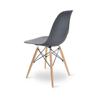 Kit 6 Cadeiras Eames Wood Design Eiffel Jantar Cinza Escuro
