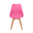 Kit 6 Cadeiras Eames Wood Leda Design Rosa