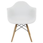 Kit 6 Cadeiras Eiffel Eames Daw Com Braço Branco Sala Cozinha