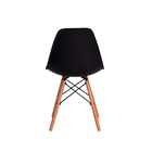 Kit 6 Cadeiras Eiffel Eames DSW Preta Base Madeira