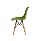 Kit 6 Cadeiras Eiffel Eames Verde Base Madeira