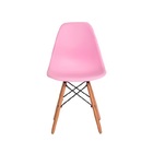 Kit 6 Cadeiras Eiffel Rosa Base Madeira Para Cozinha