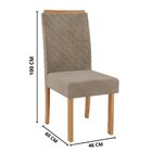 Kit 6 Cadeiras Elegance Com Espaldar E Tecido Lm Veludo Mel/c