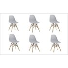 Kit 6 Cadeiras Eloá   Cinza