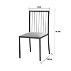 Kit 6 Cadeiras Em Aço Atos  Preto/courissimo Marrom