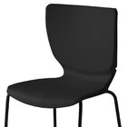 Kit 6 Cadeiras Empilháveis Base Aço Tubular Mono Preto