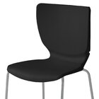 Kit 6 Cadeiras Empilháveis Base Aço Tubular Mono Preto