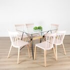 Kit 6 Cadeiras Encosto Vazado Janaina   Nude Rose