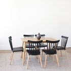 Kit 6 Cadeiras Encosto Vazado Janaina Preto