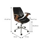 Kit 6 Cadeiras Escritório Diretor Corino E Madeira Bergen 333