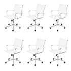 Kit 6 Cadeiras Escritório Diretor Esteirinha Rodízio Relax Co