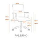 Kit 6 Cadeiras Escritório Diretor Giratória Em Couro Com Rela