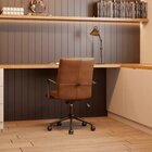 Kit 6 Cadeiras Escritório Diretor Giratória Em Couro Com Rela