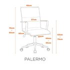 Kit 6 Cadeiras Escritório Diretor Giratória Em Couro Com Rela