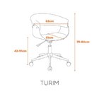 Kit 6 Cadeiras Escritório Diretor Giratória Regulável Corino