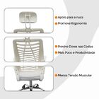 Kit 6 Cadeiras Escritório Diretor Mesh Encosto Branco
