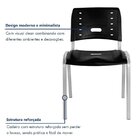 Kit 6 Cadeiras Escritório Fixa Empilhável Hotel Auditório Elo