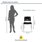 Kit 6 Cadeiras Escritório Fixa Empilhável Hotel Auditório Elo