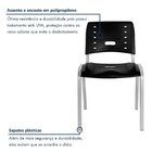 Kit 6 Cadeiras Escritório Fixa Empilhável Hotel Auditório Elo