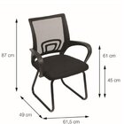 Kit 6 Cadeiras Escritório Interlocutor Fixa Tela Mesh Tok 331