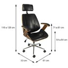 Kit 6 Cadeiras Escritorio Presidente Corino E Madeira Bergen