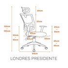 Kit 6 Cadeiras Escritório Presidente Ergonômica Nr17 Tela Mes