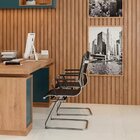 Kit 6 Cadeiras Escritório Presidente Esteirinha Corino Manhat