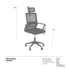 Kit 6 Cadeiras Escritório Rodizio Office Confort