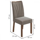 Kit 6 Cadeiras Estofadas Apogeu Imbuia Clean/suede Animale Be