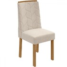 Kit 6 Cadeiras Estofadas Astrid Amêndoa Clean/linho Rinzai Be