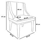 Kit 6 Cadeiras Estofadas Base Fixa De Madeira Castanho Lia Si