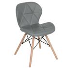 Kit 6 Cadeiras Estofadas Charles Eames Eiffel Slim Wood Confo