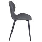 Kit 6 Cadeiras Estofadas De Jantar Cozinha Slim Loft - Cinza