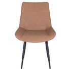 Kit 6 Cadeiras Estofadas Design Industrial Chicago Marrom Caf