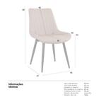 Kit 6 Cadeiras Estofadas Design Industrial Chicago Marrom Caf