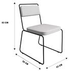 Kit 6 Cadeiras Estofadas Elis F02 Linho 760 Bege - Mpozenato