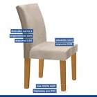 Kit 6 Cadeiras Estofadas Espanha Espresso Móveis Cinamomo/off