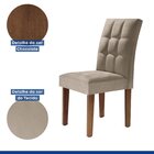 Kit 6 Cadeiras Estofadas Hobby Espresso Móveis Chocolate/off