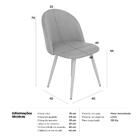 Kit 6 Cadeiras Estofadas Jantar Cozinha Maite Sedona Linho