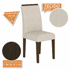 Kit 6 Cadeiras Estofadas Londres Imbuia/bege - Moveis Arapong