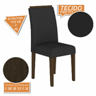 Kit 6 Cadeiras Estofadas Londres Imbuia/preto - Moveis Arapon