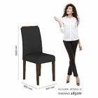 Kit 6 Cadeiras Estofadas Londres Imbuia/preto - Moveis Arapon