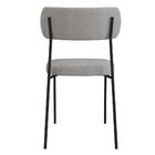 Kit 6 Cadeiras Estofadas Milli Corano/linho A14 Preto/cinza -