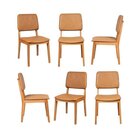 Kit 6 Cadeiras Estofadas Miriti Cabecasa Madeiraoriginals Car