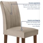 Kit 6 Cadeiras Estofadas Moscou Espresso Móveis Chocolate/off