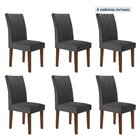 Kit 6 Cadeiras Estofadas Moscou Espresso Móveis Chocolate/off
