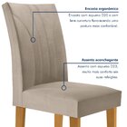 Kit 6 Cadeiras Estofadas Moscou Espresso Móveis Cinamomo/off