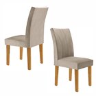 Kit 6 Cadeiras Estofadas Moscou Espresso Móveis Cinamomo/off